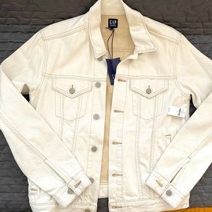 NWT Small Gap White Denim Jacket